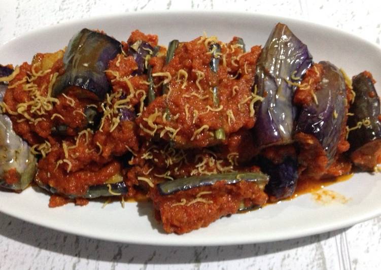 resep lengkap untuk Terong Balado dengan Teri Asin