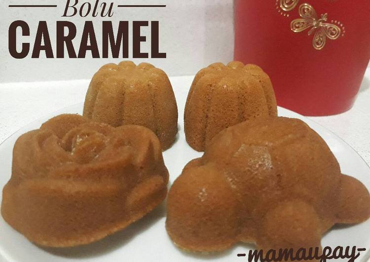 bahan dan cara membuat Bolu Caramel aka Bolu Sakura