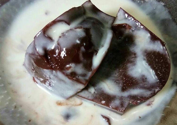 resep makanan Pudding coklat fla susu