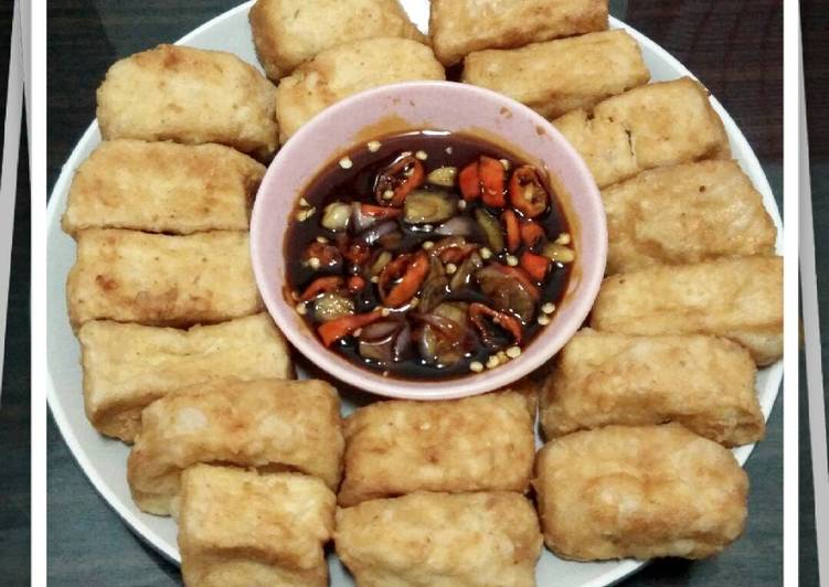 resep lengkap untuk Tahu goreng sambal kecap