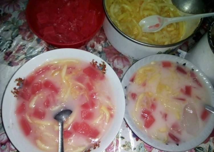 resep makanan Es blewah agar2