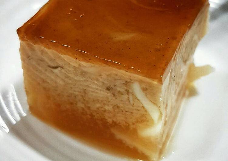 cara membuat Pudding santan gula merah (plus kelapa muda)