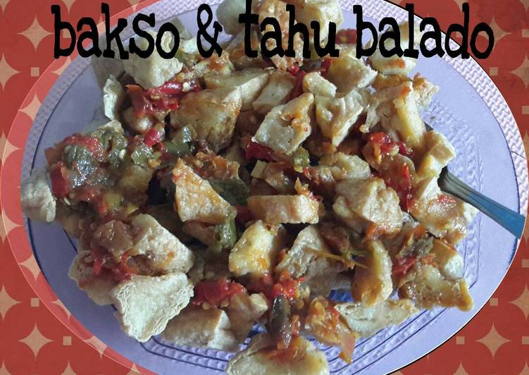 bahan dan cara membuat Tahu bakso bumbu balado