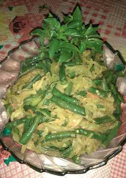 Tumis kacang dan labu siam