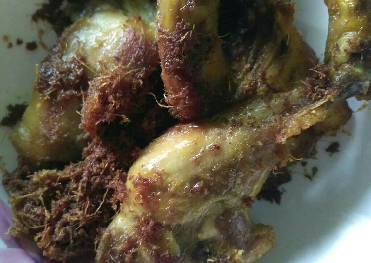 resep makanan Ayam serundeng/ayam bumbu