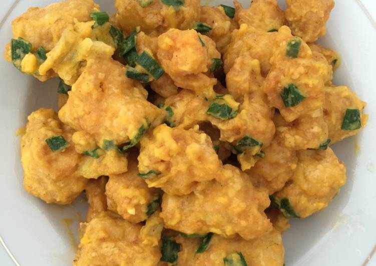 resep lengkap untuk Udang tahu telur asin