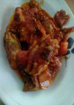 Ayam di Cabe'in Simpel (Balado Ayam)