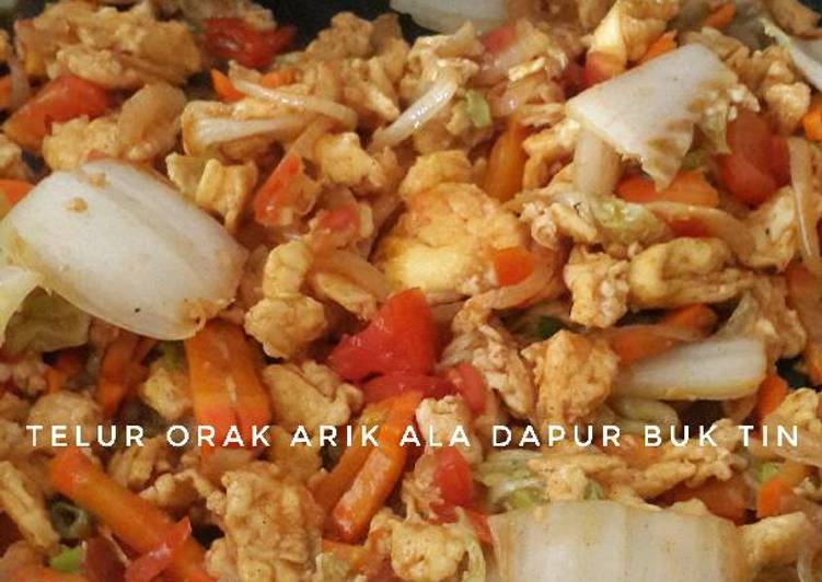 cara membuat Telur Orak Arik Sayuran