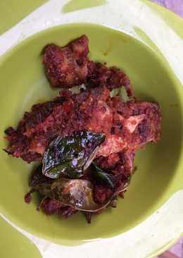 Ikan asin gabus balado