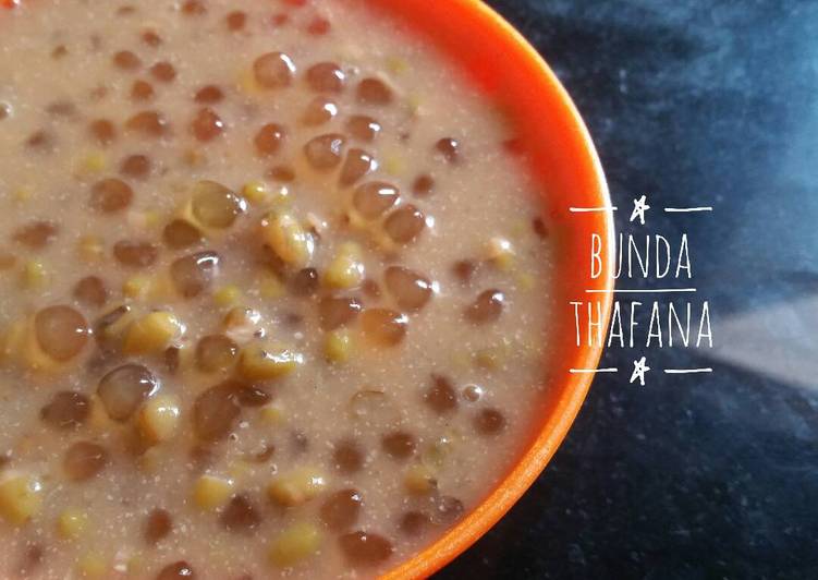 gambar untuk cara membuat Bubur kacang hijau dengan sagu mutiara