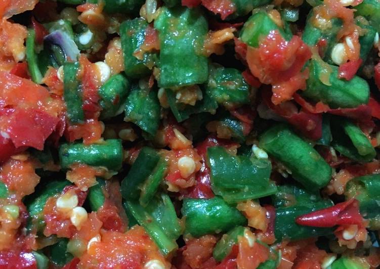 gambar untuk resep makanan Sambel pecak kacang panjang