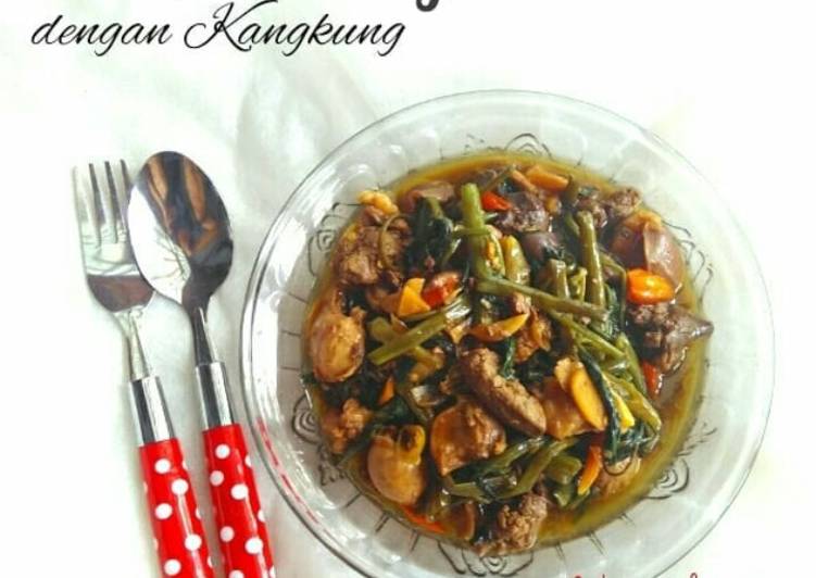 resep lengkap untuk Tumis Hati Ayam dengan kangkung