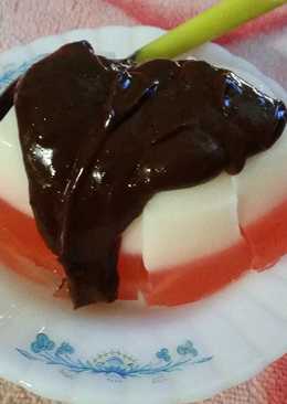 Puding merah putih with vla