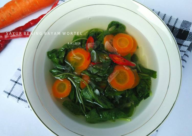 Sayur Bening Bayam Wortel
