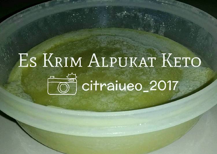 cara membuat Es Krim Alpukat Keto