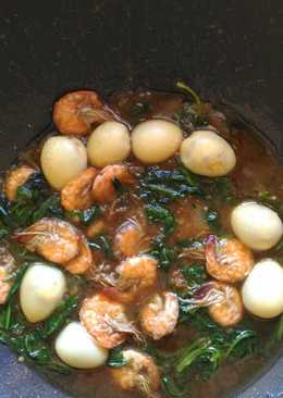 Cah kangkung udang telur puyuh