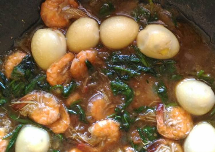 Cah kangkung udang telur puyuh