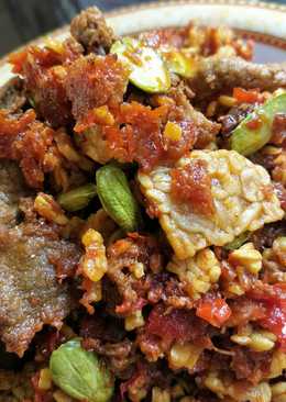 Dendeng Balado petai tempe kering