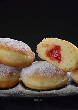 Donat empuk (Donat isi selai strawberry)