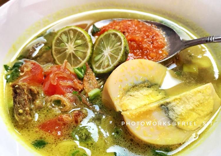 bahan dan cara membuat Soto daging Lamongan #pruuenaktenanrek