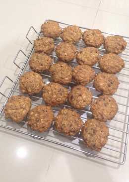 Crunchy oatmeal chocochips cookies