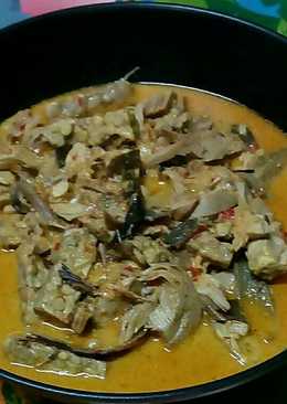 Lodeh jantung pisang+tempe