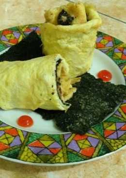 Egg Roll isi Keju, Daging, dan Rumput Laut