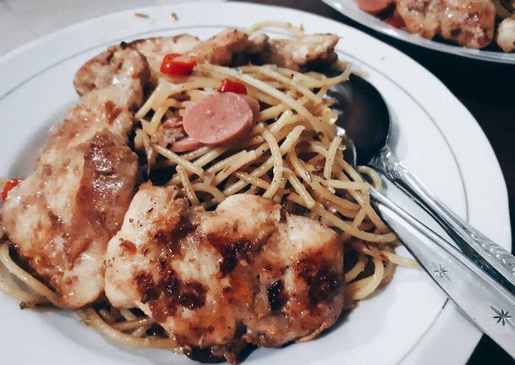 resep lengkap untuk Aglio Olio Sedap Mantap Jiwo