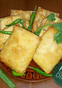 Martabak tahu pedas kulit lumpia