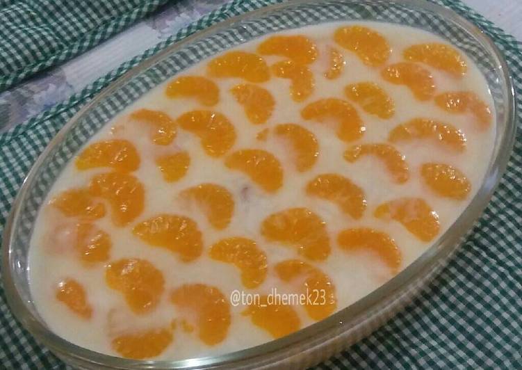 gambar untuk resep makanan Silky Pudding Lychee Orange