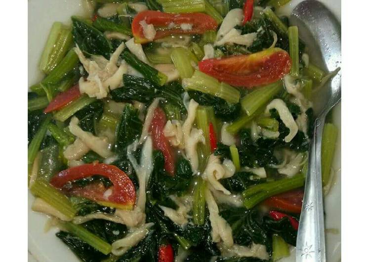 resep makanan Tumis sawi jamur tiram