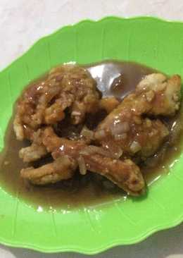 Mushroom Crispy with Hot Teriyaki Sauce Homemade