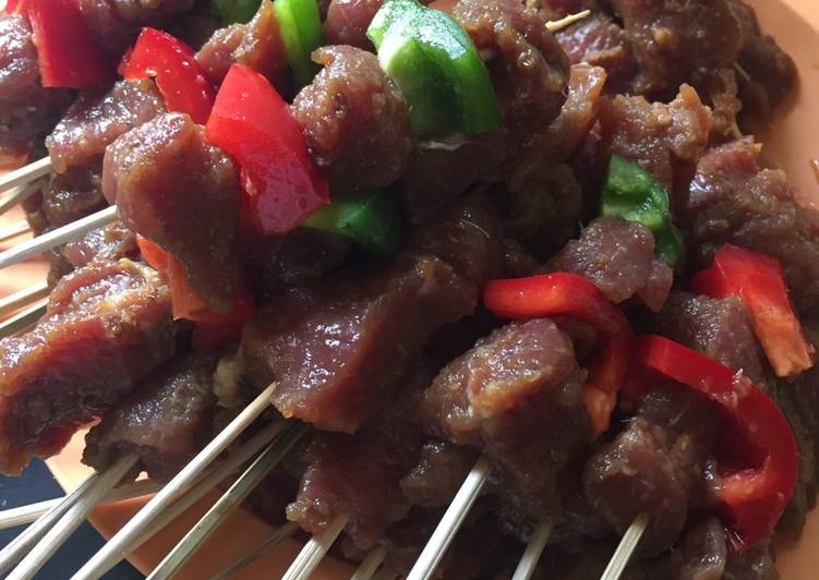 resep Sate Sapi Paprika with bbq sauce #KitaBerbagi