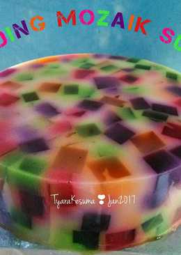 Puding mozaik susu