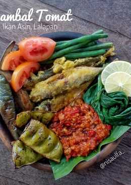 Sambal Tomat, Ikan asin, Lalap