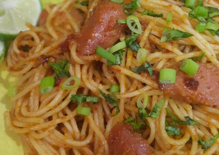gambar untuk resep makanan Spaghetti Kari Jeruk