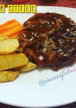 Burger steak (steak daging cincang)