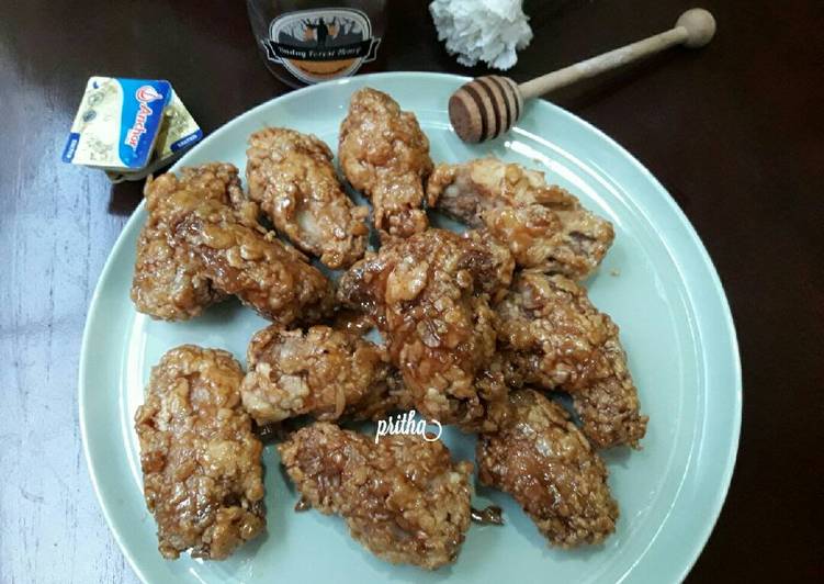 gambar untuk resep makanan Korean Honey Butter Chicken Wings