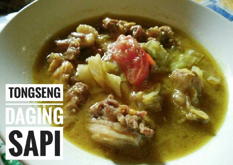 resep lengkap untuk Tongseng daging sapi dengan santan