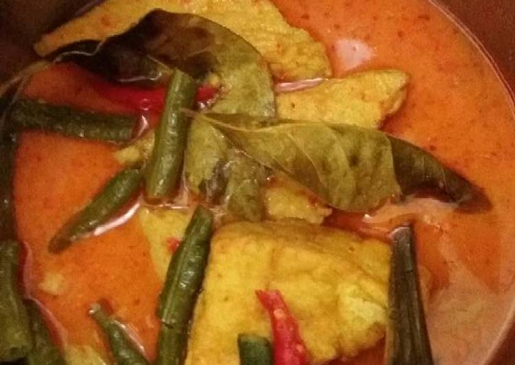 resep makanan Sayur tahu santan kacang panjang