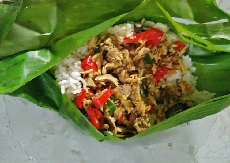 resep lengkap untuk Nasi bakar cakalang