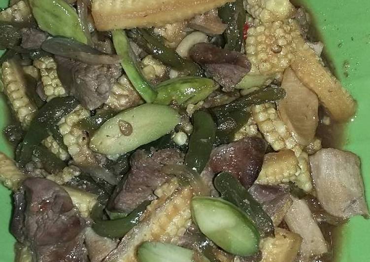 Resep Oseng Posol (Jagung muda)+Ati ampela