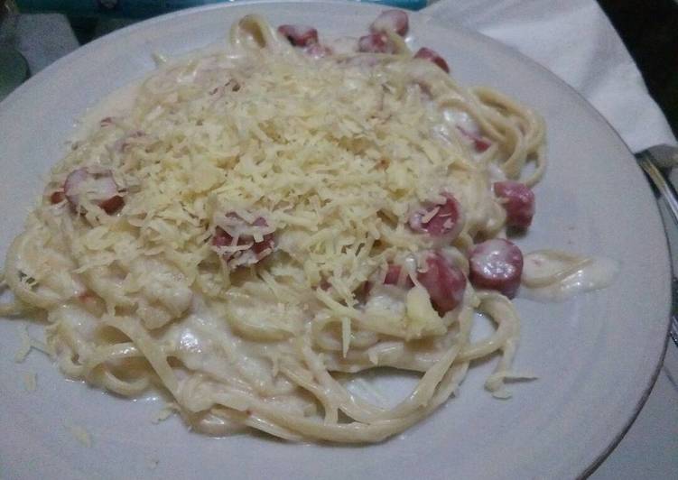 gambar untuk resep makanan Creamy Spageti Carbonara Simple ala Eva