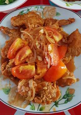 Ayam goreng saus tomat