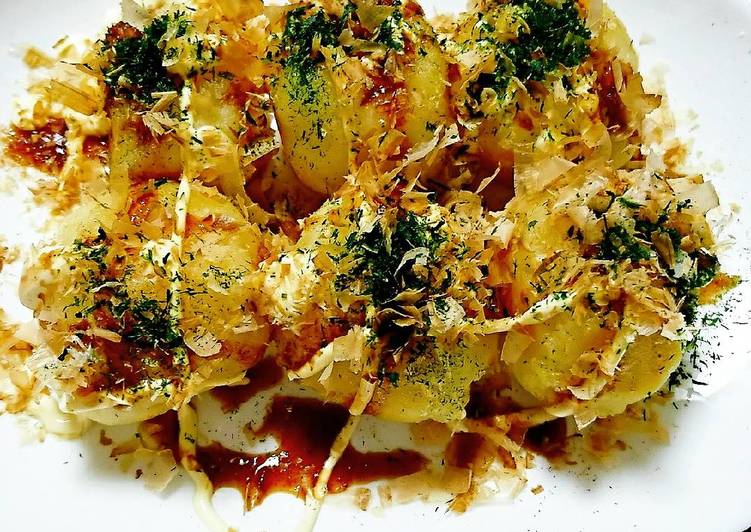 bahan dan cara membuat Takoyaki kentang isi keju