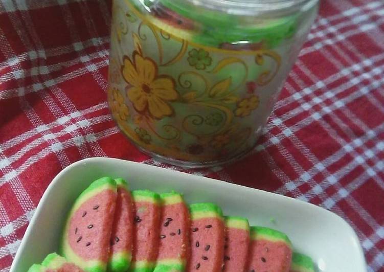 resep makanan Cookies semangka cantik