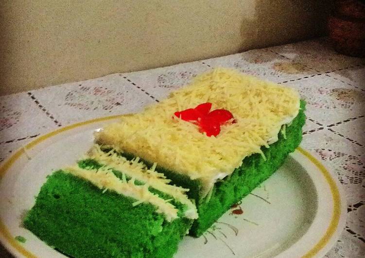 bahan dan cara membuat Brownies Pandan Kukus