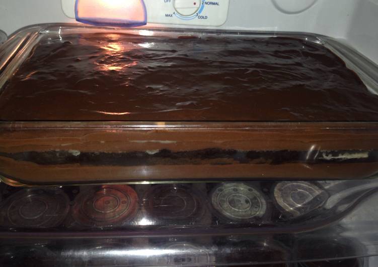 cara membuat Puding DoubLe Coklat Lapis Oreo