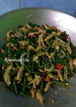 Tumis Kacang Panjang Tempe