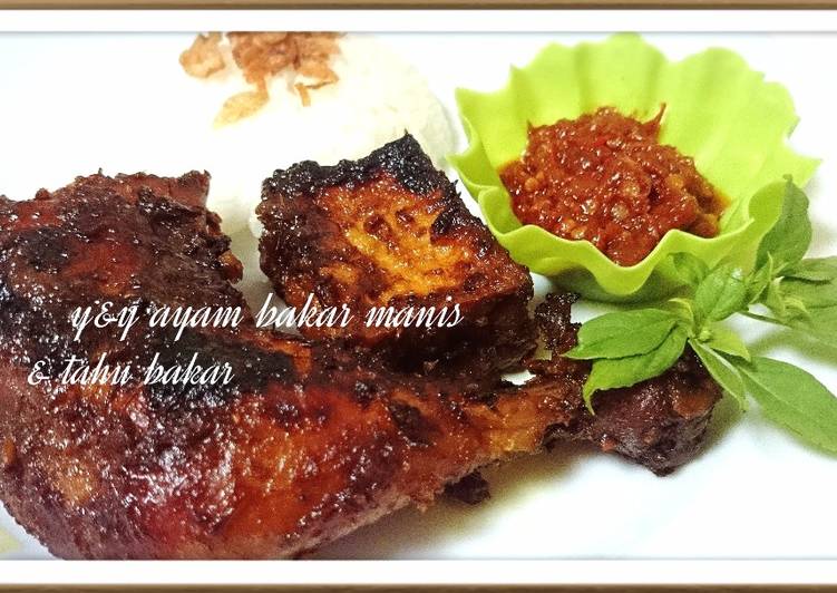 Resep Ayam bakar manis & tahu bakar oleh yNy - Cookpad